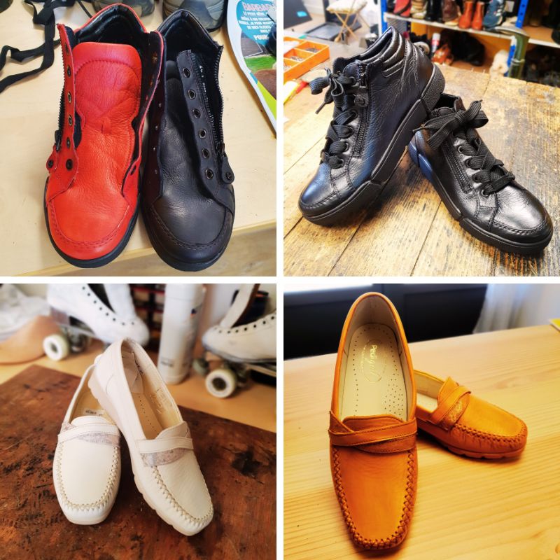 nettoyeur de chaussures nettoyeur de chaussures : avant-après teinture